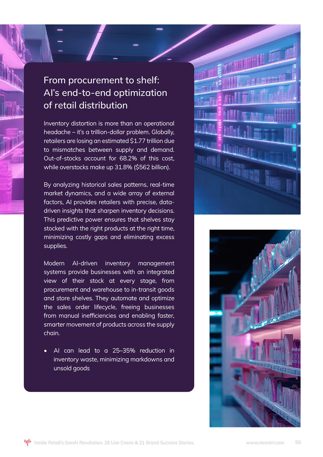 Neontri's e book on generative AI in retail industry