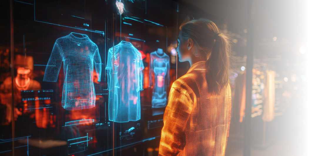 AI suggesting tops to shopper