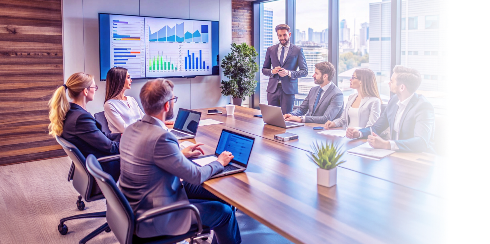 People talking in the conference room