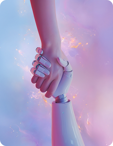 Human and robot working together