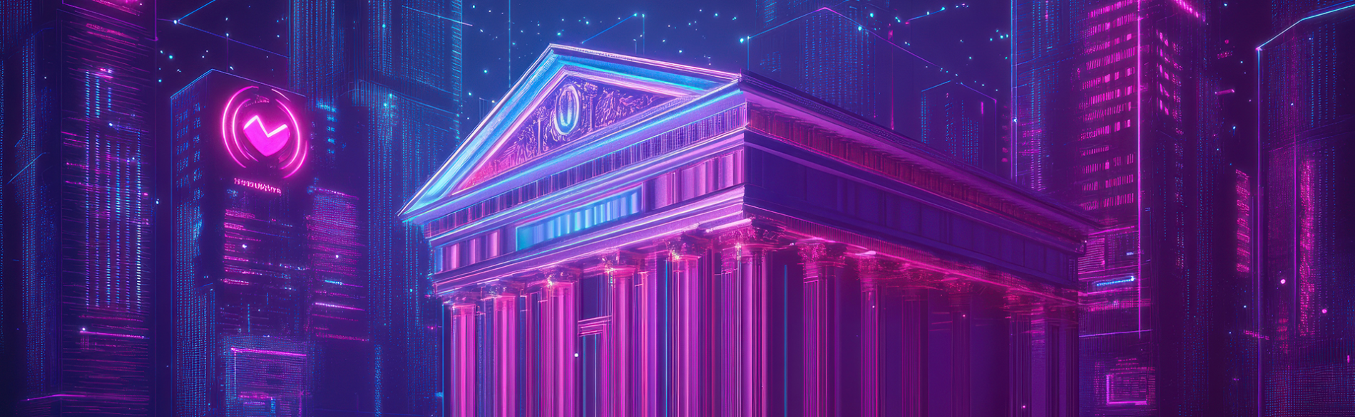 digital modern banking building