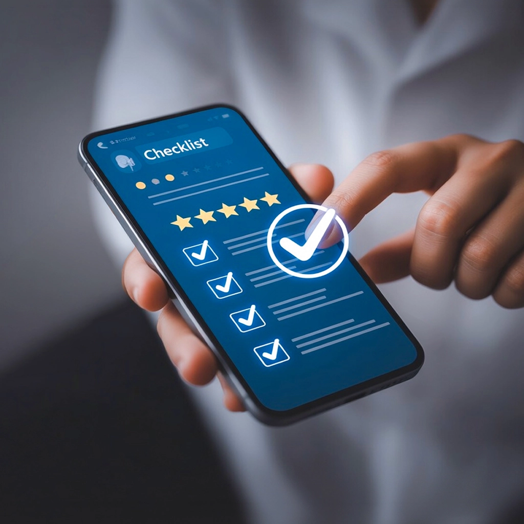 Ticking off boxes in a mobile app testing checklist