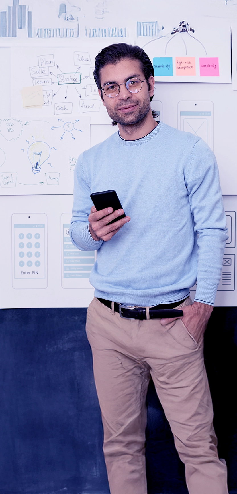 IT specialist conducting technical due diligence on mobile systems