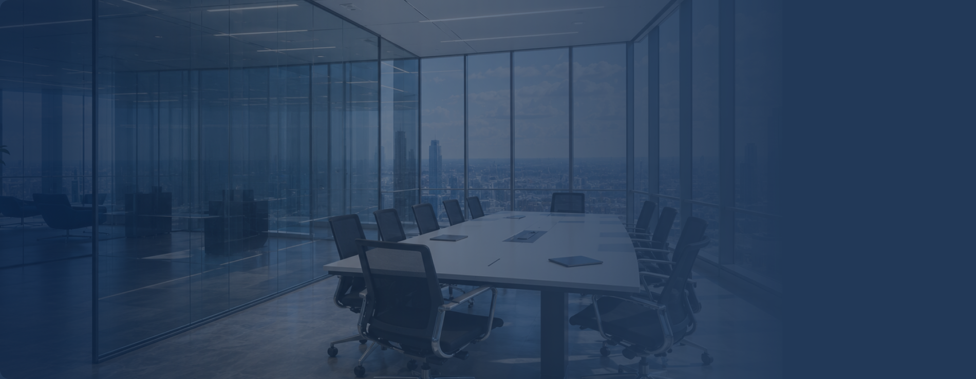 well lit modern minimalistic office interior