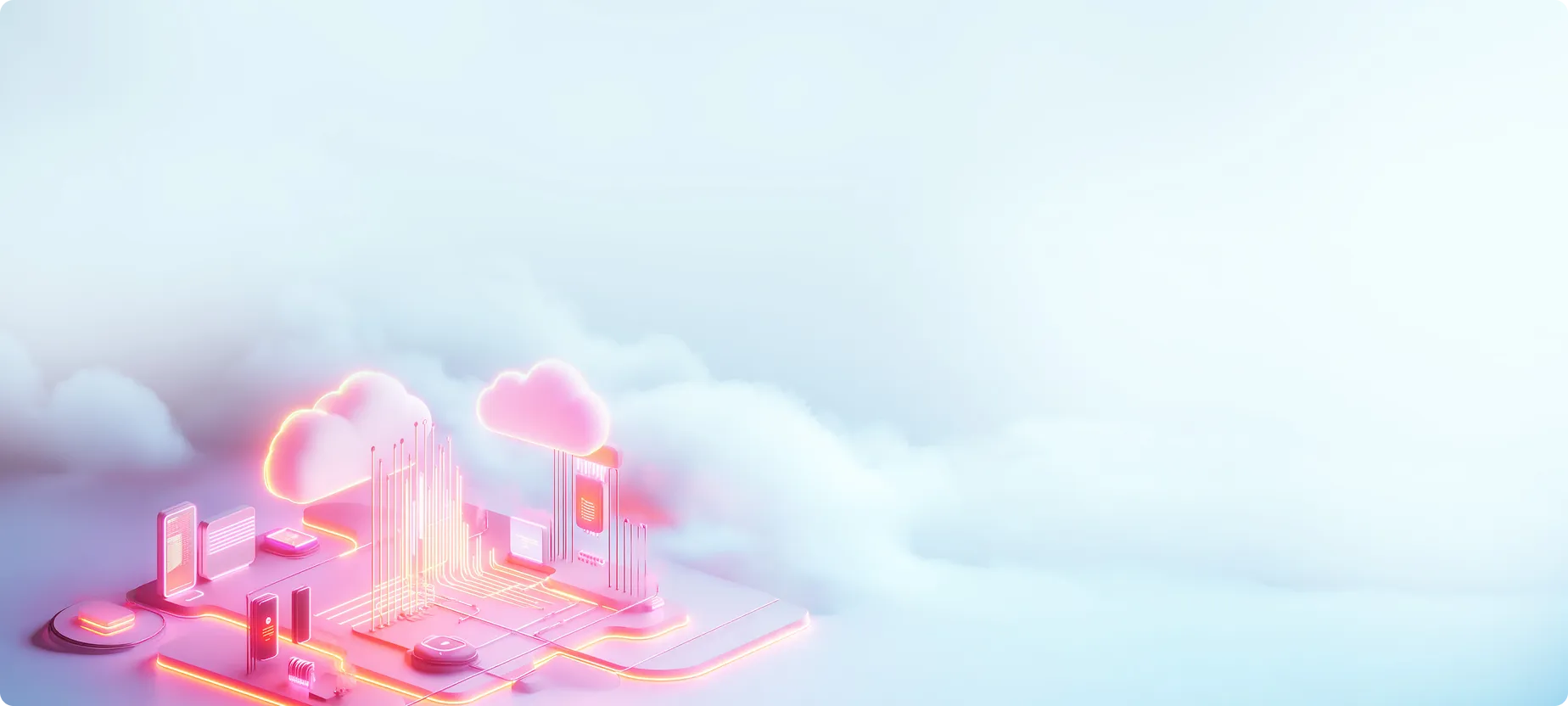 Cloud infrastructure, mobile devices, and interconnected digital systems that comprise insurance software development tech stack