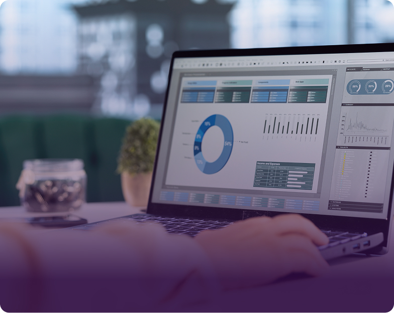 Laptop displaying analytics and charts for a SaaS UX audit